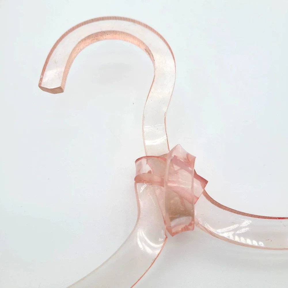 Lot of 3 Vintage Lucite Acrylic Unique Knot Pink 12